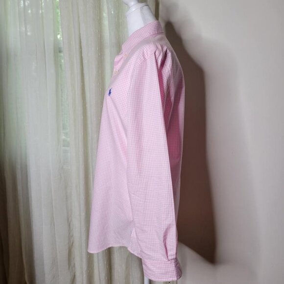 Ralph Lauren Mens Slim Fit Button Down Shirt Pink - Picture 6 of 11